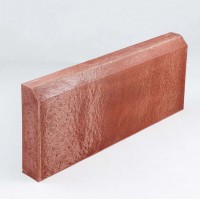 Бордюр песчано-полимерный 495х245х50 красный