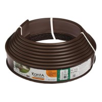 Бордюр пластиковый KANTA SP коричневый, L=10м, H=100мм, D=16мм, толщина стенки 1мм